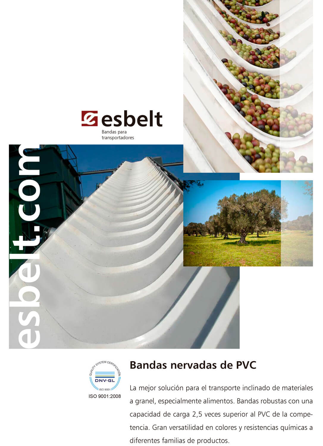 bandas nervadas PVC
